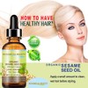 ORGANIC SESAME OIL, 100% Pure/Undiluted / Cold Pressed. 2oz -60