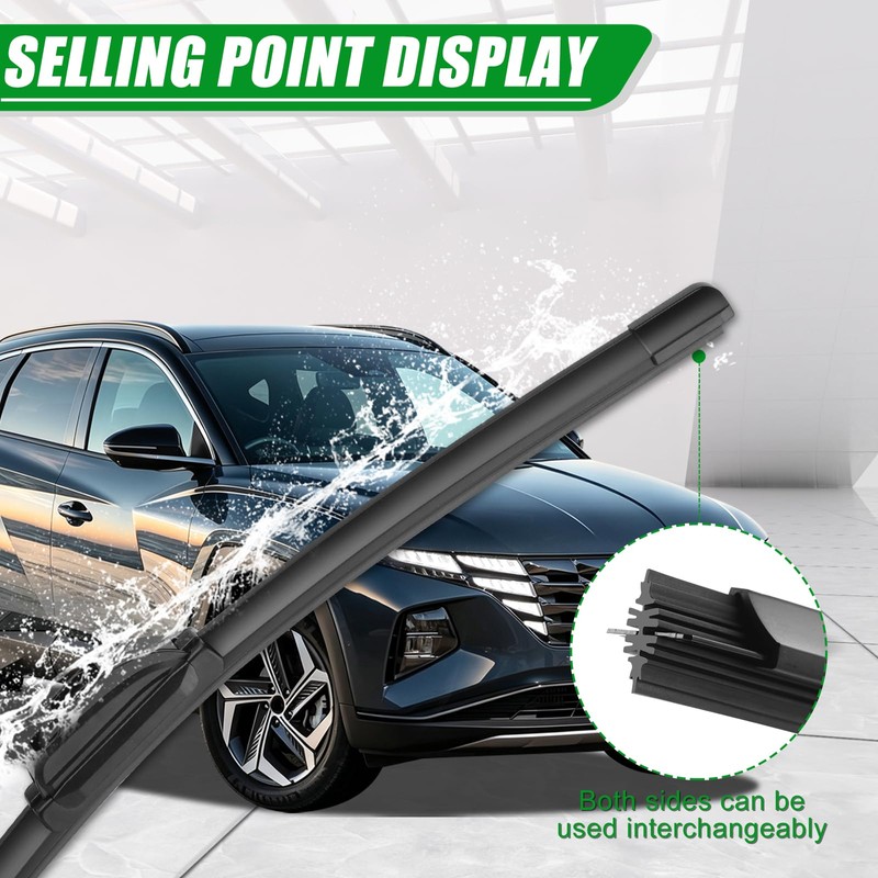 Windshield Wiper Blades compatible with 2016-2021 Hyundai Tucson/2007-2012 Mazda CX-7,