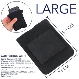 URSA Belt Pouch with Clips - Versatile Rigging for Wireless Transmitters (Black, Large)