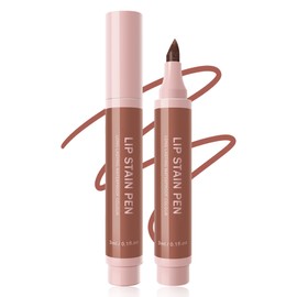 Lápiz Delineador De Labios Con Tinte - 1 Unidad, Color Marrón Nude, Tinte De Labios Líquido, Lápiz Delineador De Labios, Tinte De Labios Mate, Brillo 