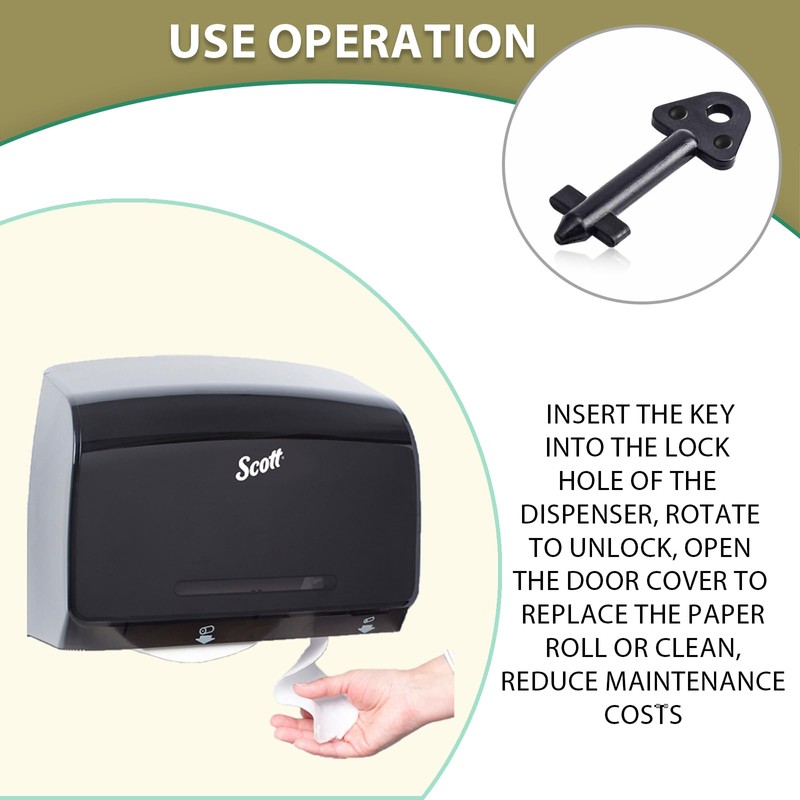 770767 Paper Towel Dispenser Key for Kimberly Clark,JRT Junior, in-Sight