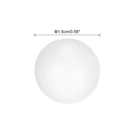 MECCANIXITY White Foam Balls Round 0.59 Inch Model Polystyrene Spheres Craft Balls for Art Craft Household Projects and Party Decoration 75Pcs