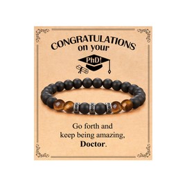 DJWJFJEN PHD 2024 Graduation Gifts for Men Him Doctorate Grad Male Graduation Gift Doctor Congratulations Graduate Bracelet