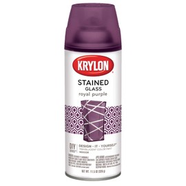 Krylon K09027000 Stained Glass Aerosol Paint, 11.5 oz, Royal Purple, 6 1
