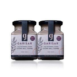 Garisar Stone Mill Sesame Tahini - 100% Turkish Whole Sesame Tahini, Non-GMO, Nut-Free, No Additives, Keto, Tahini Paste for Hummus 7.05OZ (Pack of 6)