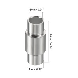 PATIKIL 8pcs Inline Axle Spacers Skate Bearing Speed Spacers for Aluminum 8mm Axle Roller, Silver