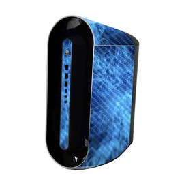 MightySkins Carbon Fiber Skin Compatible with Alienware Aurora R11 Gaming Desktop - Blue Mystic Flames | Protective, Durable Textured Carbon Fiber Finish | Easy to Apply | Made in The USA