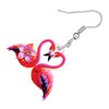 WEVENI Inspirational Flamingo Gifts Acrylic Flamingo Earrings Dangle Tropical Bird