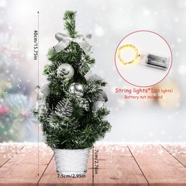 Mini Christmas Tree, Small Christmas Tree with Lighting, Christmas Tree Small Decorated, Christmas Tree Small LED, Artificial Table Christmas Tree for Christmas Decoration Advent
