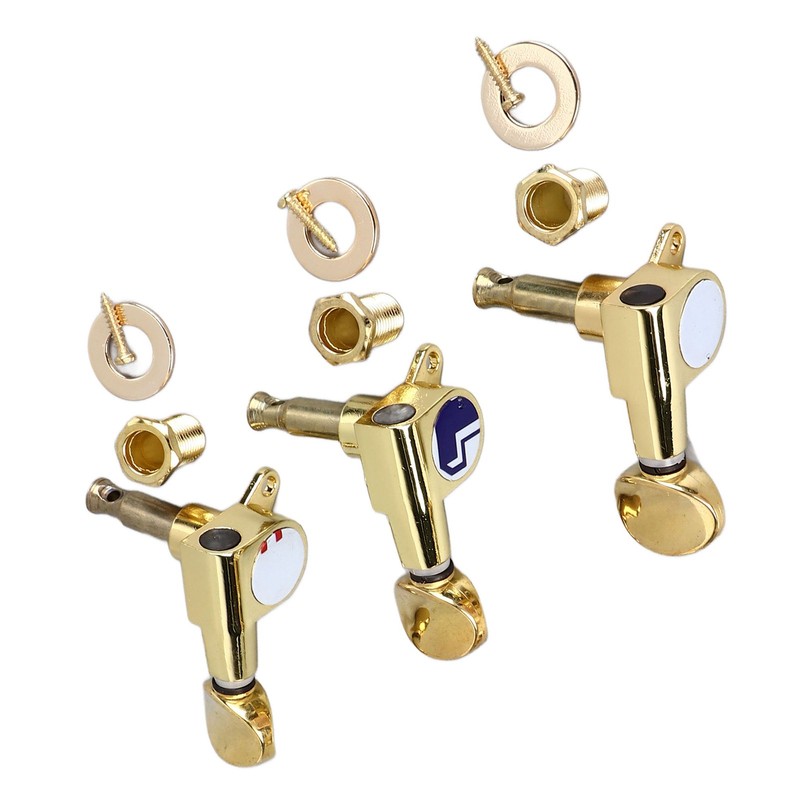 6Pcs Full Closed Guitar Tuning Key Accurate Fast Operation Stable