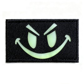 Glow-in-the-Dark Reflective Tactical Embroidered Patch with Hook & Loop Backing - High Visibility Sew-On Patch for Outdoor Safety Gear (Green)