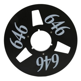 1/4 10in Take Up Reel 3 Holes Open Reel Aluminum Alloy Bend Proof Low Noise Universal Takeup Reel for Replacement Black