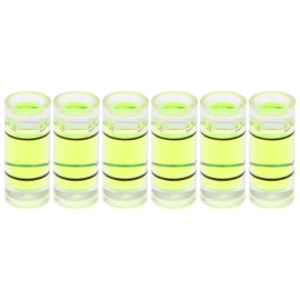 sourcing map 6pcs Small Cylindrical Bubble Level Vials 5x12mm PMMA Mini Horizontal Bubble Spirit Level Measuring Layout Tools for RV TV Picture Frame Hanging Tool Leveler