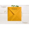 6" x 6" Mustard Envelopes x 25 Pack. 100gsm Weight.