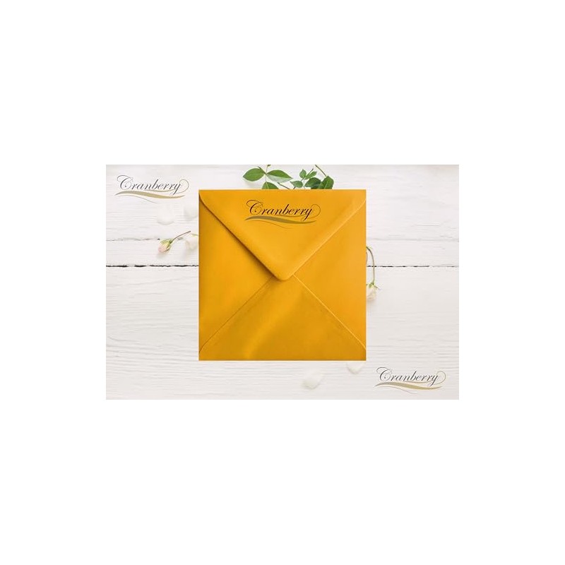 6" x 6" Mustard Envelopes x 25 Pack. 100gsm Weight.