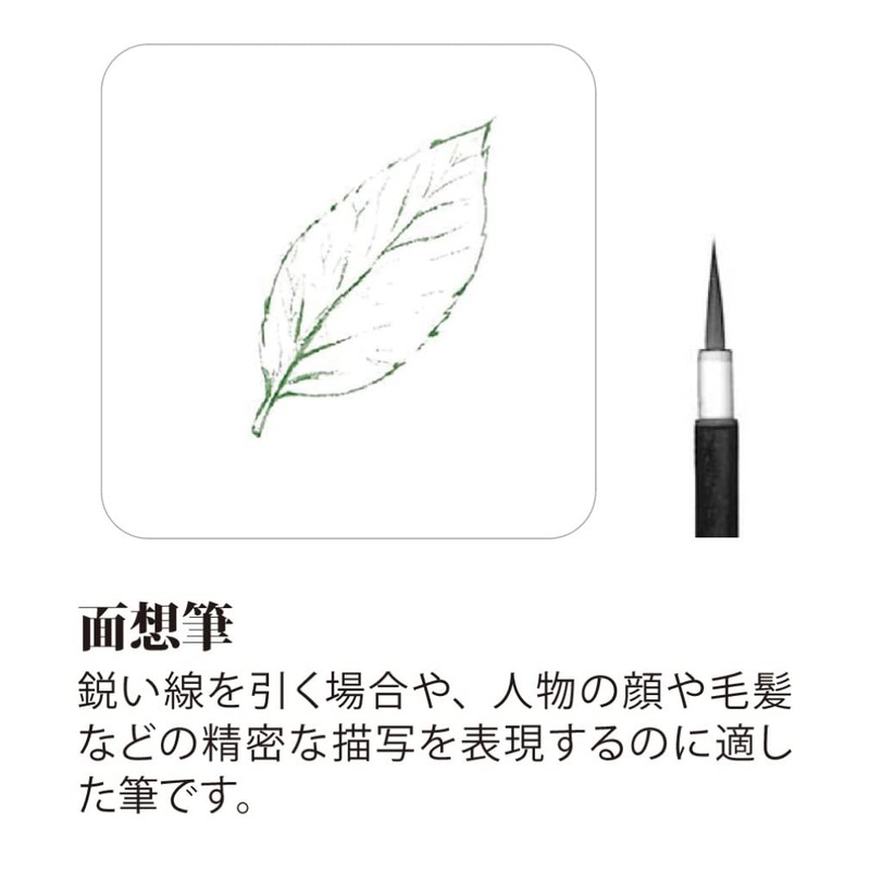 あかしや 画筆 絵手紙用 入門筆 3本組 PN/3VS