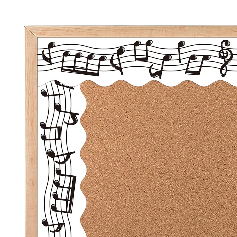 72 Feet Musical Notes Bulletin Board Borders Trim for Music