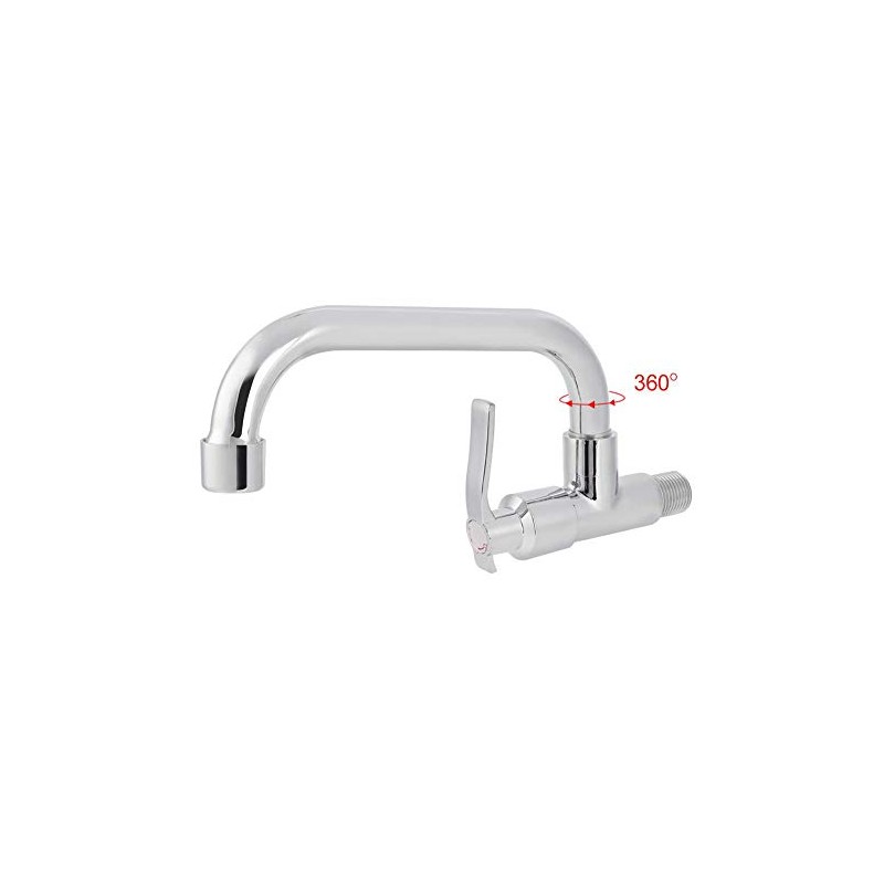 TOPINCN Kitchen Faucet, Wall Mounted Single Cold Water Tap Single