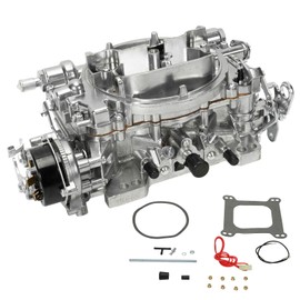 LEAPTREND Carburetor 1906 AVS2 650 CFM with Electric Choke Compatible with 1906 AVS2 Series 650CFM Carburetor 4 Barrel Annular Booster Satin Finish Square Bore