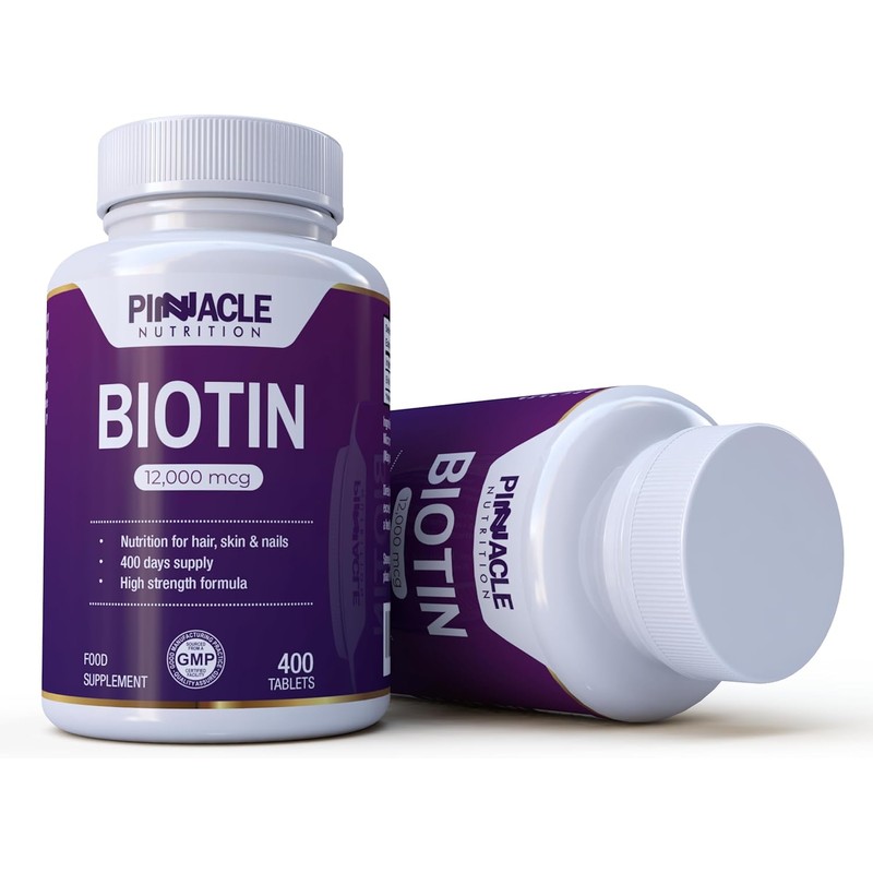 Biotin 12000mcg | 400 Tablets | Vitamin for Hair, Skin