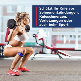 Doctors Designed Patella Tendon Bandage / Knee Supports and Manual, Adjustable Bandage Women / Men - Knee Support for Meniscus, Patella Tendonitis, Runner Knee [Blue, Single Pack]