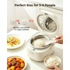Novaspark Stainless Steel Rice Cooker Small 6 Cup (Uncooked) /