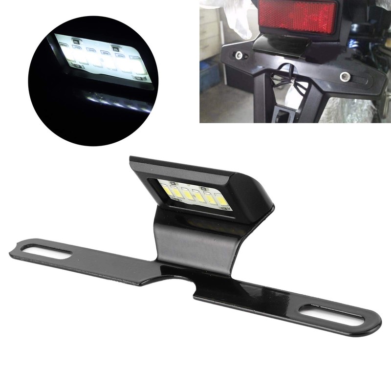 Universal Motorcycle License Plate Light 6 LED CNC Aluminium Rear