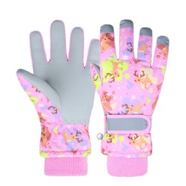 JEELAD Kids Ski Snow Gloves Toddler Winter Gloves Windproof Snowboard Gloves for Boys Girls Winter Cold Weather