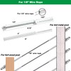 Sowtowe 1/8 Inch T316 Stainless Steel Cable Hardware, Railing Kit,