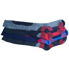 4 x Men Thermal Ski Knee High Warm Blend Long Hose Socks Colour:Assorted Size:UK 6-11