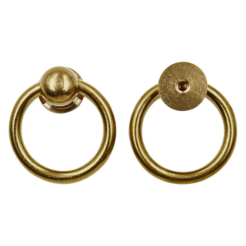 LC LICTOP 1.33" Dia. Antique Style Pure Brass Ring Pull