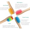 Kids Bamboo Toothbrush Set, 5 Pieces, Soft Bristles, Manual Toothbrushes