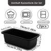 JJYHEHOT 2PCS Small Loaf Pan for Baking Bread, 1lb Bread