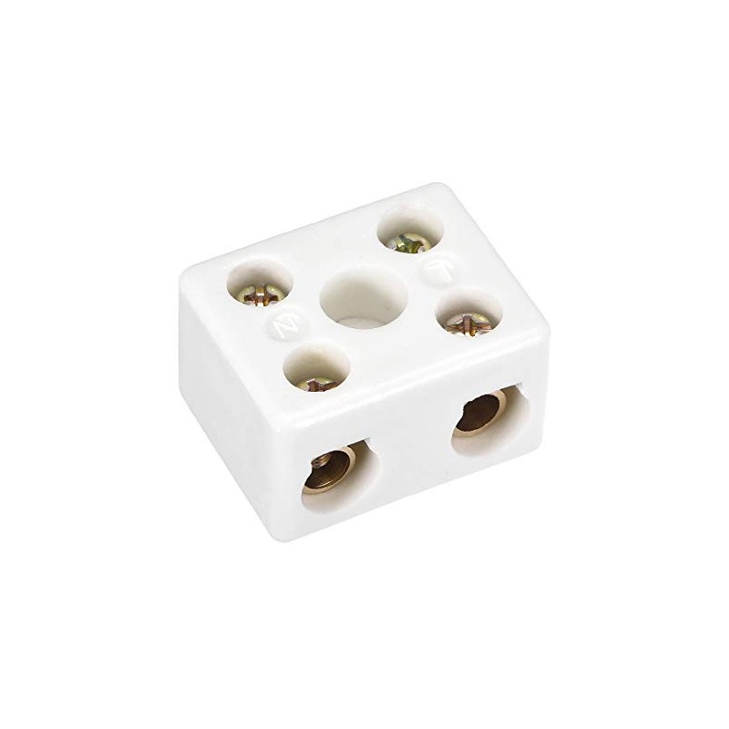 uxcell 2 Way Ceramics Terminal Blocks High Temp Porcelain Ceramic