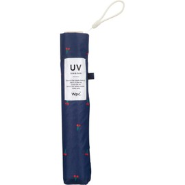 Wpc. AL02-024-002 Rain Umbrella, Cherry, Mini, Navy, Folding Umbrella, 21.7 inches (55 cm), Women's, Ultra Lightweight, 4.1 oz (115 g), Compact, Lightweight, Slim, Easy to Store in Small Bags,