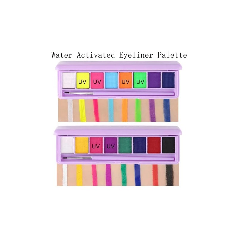 Pintura Corporal Soluble En Agua, Paleta De Delineador
