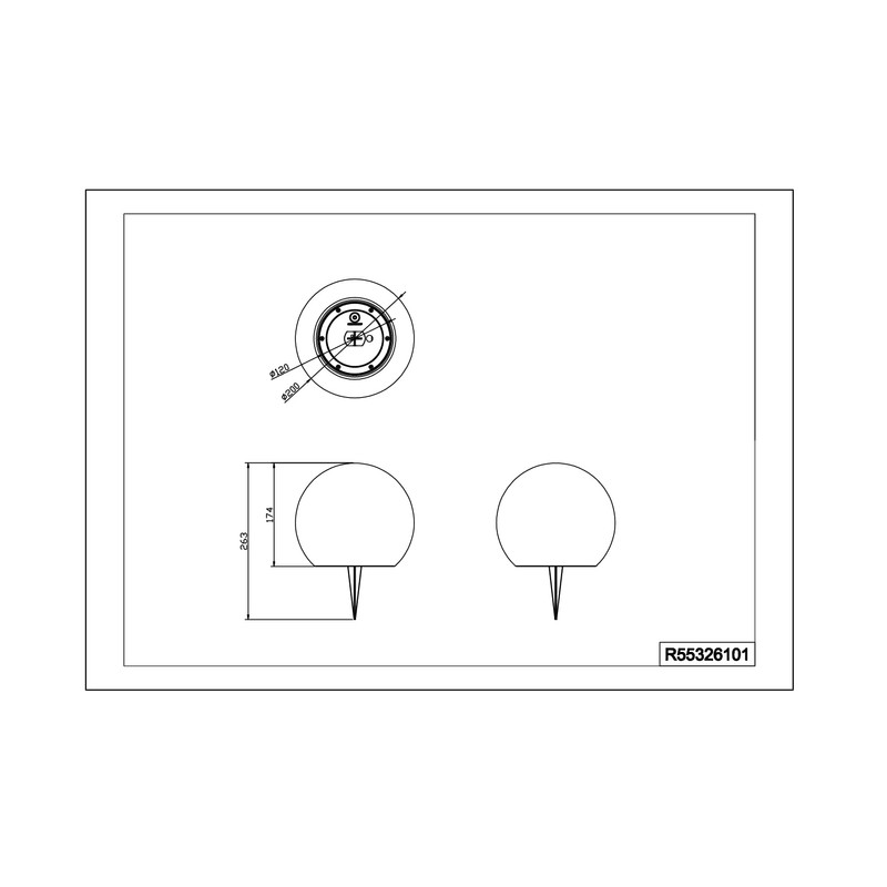 Reality Leuchten Melo R55326101 Solar LED Outdoor Light Plastic White