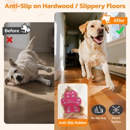 Non-Slip Dog Paw Protector Pads for Senior Dogs, Dog Paw Traction Stickers with Anti-Slip Rubber, Help Dogs Walk on Hardwood Floor, Essentials,Pink 48pcs, XXL 61-80lbs