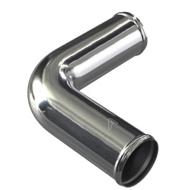 57mm (2.25 Inch) OD Aluminium Intercooler Pipe Universal 90 Degree Elbow Tube Intercooler 150mm (6") x 150mm (6") Leg Lengths