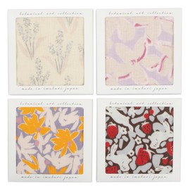 Gauze Towel Handkerchief Gift, Set of 4 (Color-B)