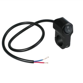 Interruptor de control impermeable para manubrio de motocicleta, 12 V, aluminio CNC, para manubrio de menos de 22 mm de diámetro (para sistema eléctrico de faros delanteros)