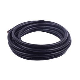 KONMAY 6.0mm Round Real Leather Cord, 3 Meters Black Leather String Cord for Jewelry Making, Necklaces, Bracelets and Crafting
