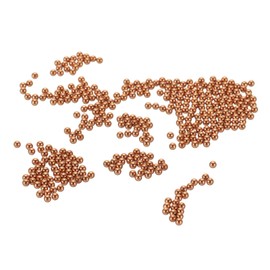 QUARKZMAN Pack of 400 Precision Solid Copper Bearing Balls 1 mm Pure Copper Balls for Machines, Automotive and DIY (T2 Copper)