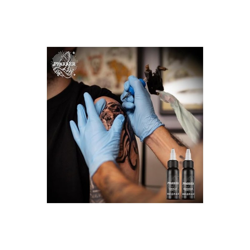 PFARRER Colour Black 1 oz (30 ml) Skin-friendly Colour Ink
