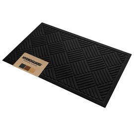 THEODORE MAGNUS Door Mat – HydroGuard All-Weather Doormat for Outdoor/Indoor Entrance, Non-Slip Rubber Backing, Absorbent, Easy to Clean, Fade-Resistant, Low Profile Welcome Mat - Diamond - Black