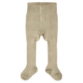 FALKE Unisex Baby Cosy Rib Tights Breathable Cotton Cashmere Wide Comfort Waistband for Pressure-free Fit Soft Warming Skin High-Quality Ribbed Plain Pack of 1, Beige Sand Melange 4650