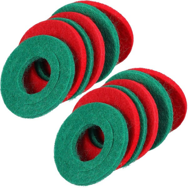 12 Pieces Battery Terminal Anti Corrosion Washers Fiber Battery Terminal Protector(Green, Red)