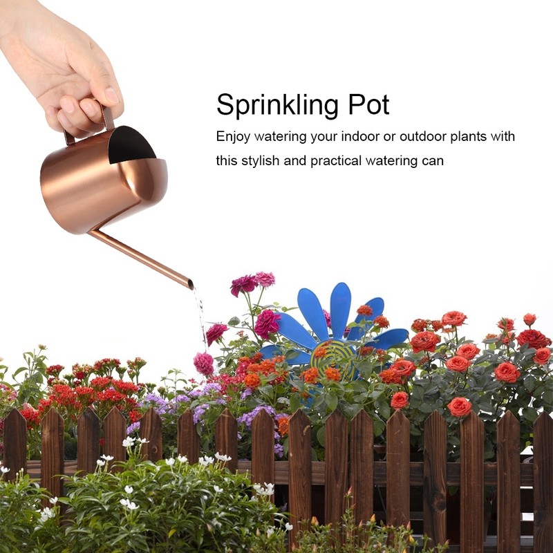 300ml Small Stainless Steel Watering Can Plant Flower Long Spout