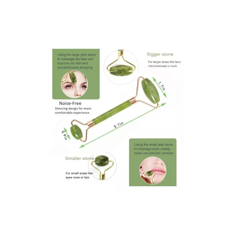 Precision Beauty Soothing Jade Beauty Roller & Gua Sha Stone