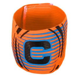 PATIKIL Captain's Armband, Letter C Elastic Arm Band for Soccer Team Training, Orange
